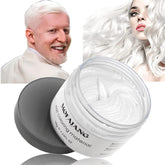 Asocrew temporary hair color wax packaging highlights plant-based color options for easy Halloween styling.
