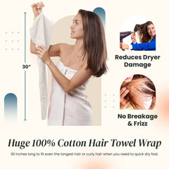 Aspen5 towel wrap shown for plopping to define curls