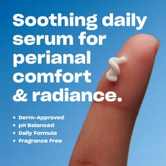 Asset Hole Serum cream texture swatch highlights quick-absorbing hydration for calm skin.