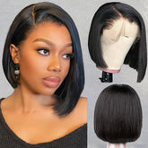 ASUTTRY Bob Wig Human Hair 200 Density voluminous fullness for everyday wear.