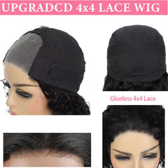 Atilck glueless bob wig 4x4 closure close-up showing pre-plucked hairline