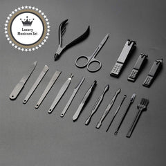 ATIMIER stainless steel tools gleam, indicating durable hand, facial, foot care.