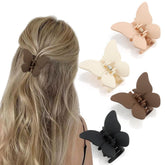 Atoden butterfly hair clips four-pack in assorted colors holding a bun securely