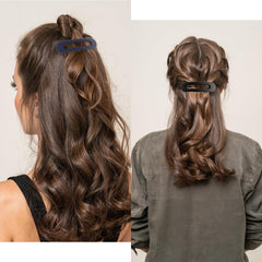 Atoden neutral-khaki flat barrette clip with matte finish for all-day comfort
