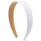 Atoden satin headband white closeup showing luxurious satin texture for daily outfits