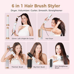 Atopskins 6in1 Air Styler auto-wrap curling demonstrates effortless, tangle-free curls