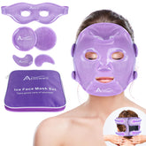 Atsuwell cooling mask set full view highlighting all components for versatile facial relief.