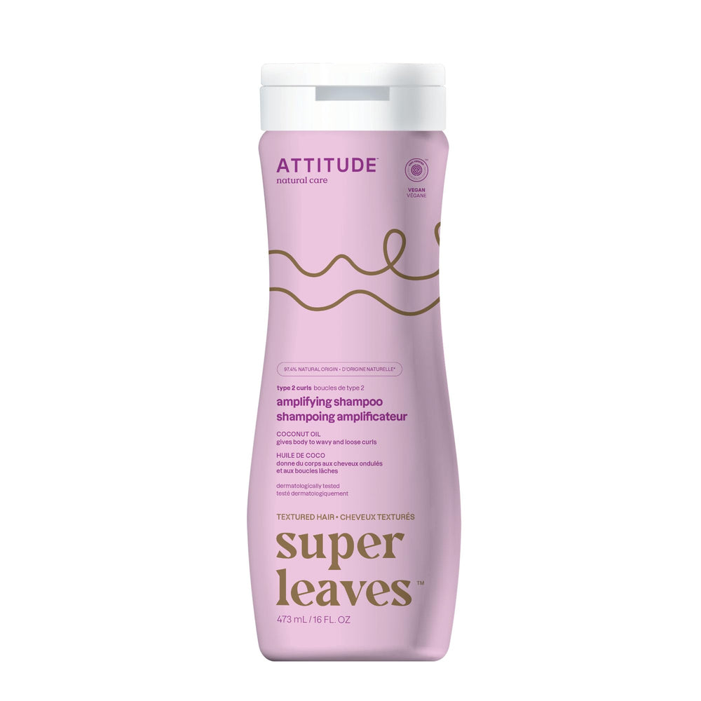 ATTITUDE Amplifying Shampoo curly coconut-oil bottle nourishes and adds body to curls.