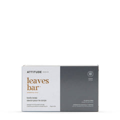 ATTITUDE body soap bar packaging in FSC cardboard, plastic-free commitment.