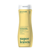 ATTITUDE clarifying shampoo bottle emphasizing vegan formula for oil control