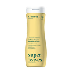 ATTITUDE clarifying shampoo bottle emphasizing vegan formula for oil control