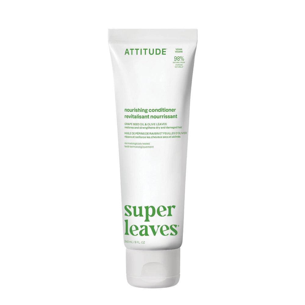ATTITUDE Nourishing Hair Conditioner bottle shows natural-origin formula for healthier-looking hair.