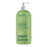 ATTITUDE Nourishing Hair Shampoo bottle pour shows clean vegan formula for dry hair.