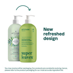 ATTITUDE Nourishing Hair Shampoo label close-up confirms EWG Verified, plant-based ingredients.
