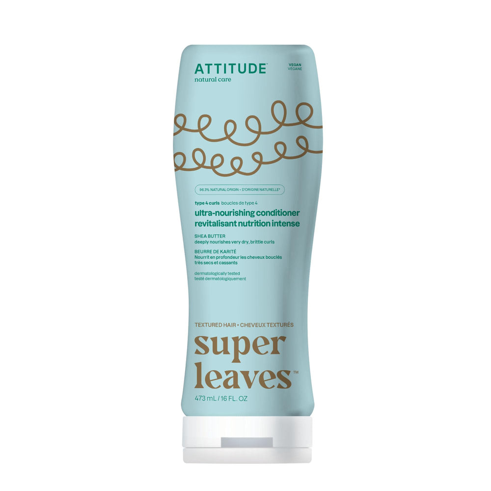 ATTITUDE Ultra-Nourishing Conditioner for Curly Hair bottle-front hydrating curls with a soft, bouncy feel.