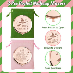 Attyxfica Witch Pocket Mirrors crown wand design adds elegant charm during routine touch-ups