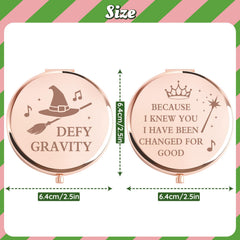 Attyxfica Witch Pocket Mirrors rose gold finish elevates style with durable metal framing