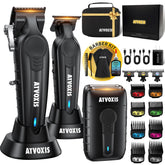 ATVOXIS hair clippers front view highlighting ergonomic grip for smoother barber sessions.