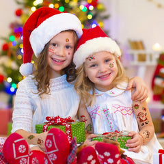 ATYDKUG Christmas tattoos reindeer design for cheerful holiday accents during celebrations.