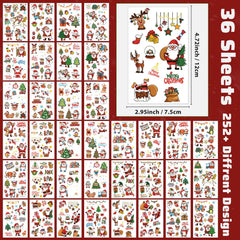 ATYDKUG Christmas tattoos snowman design for playful winter-themed body art at events.