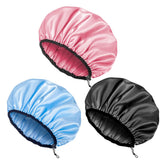 Auban shower cap adjustable large fits long hair comfortably during showering