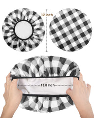 Auban shower cap elastic fit secures thick hair comfortably.