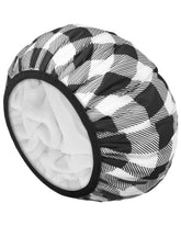 Auban shower cap terry lining keeps hair dry and frizz-free.