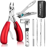 Aucurwen toenail clippers with a large opening for thick nails ensure precise trims.