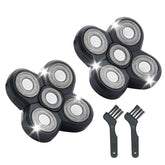 Audoc replacement heads close-up with rounded blades for skin-safe shaving.