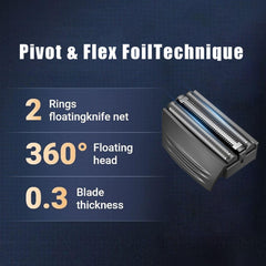 Audoc shaver head cutter foil detail highlighting hypoallergenic foil for sensitive skin.