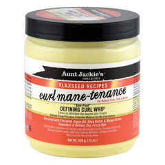 Aunt Jackie's Curl Mane-Tenance Defining Curl Whip jar for soft, defined curls.