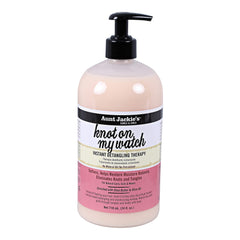 Aunt Jackie's Knot On My Watch detangler pump bottle for easy detangling and moisture management.