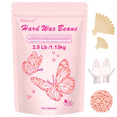 Auperwel wax beads rose packaging highlights gentle formula for sensitive skin
