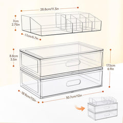 Aurblozen BPA-free acrylic organizer designed for large capacity storage of cosmetics.