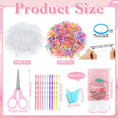 Auroray colorful mini elastics add vibrant accents for creative updos