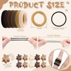 Auroray seamless ponytail elastics provide stable hold with no creases.