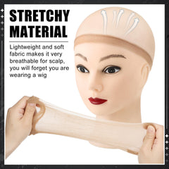 Auroray four breathable wig caps for comfortable styling