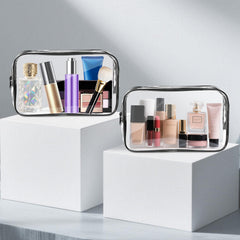 AURUZA Clear PVC material offers visibility and easy cleaning for organized packing.