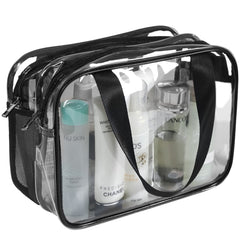 Auseibeely clear toiletry bag open view showing quick-access organization