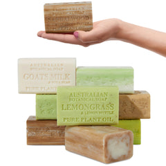 Australian Botanical Goat Milk Soap Eucalyptus bar for refreshing cleanse.