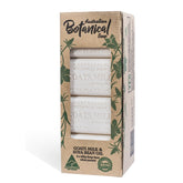 Australian Botanical Soap goats milk bar closeup shows rich creamy lather for all skin types.