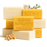 Australian Botanical Soap goats milk bar close-up showing creamy lather