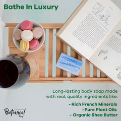 Australian Botanical Soap ocean minerals bar highlights refreshing cleanse with invigorated skin.