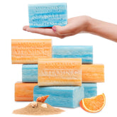 Australian Botanical Soap Valencia Orange bar with Vitamin C for refreshing citrus cleanse.