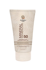 Australian Gold Mineral SPF50 with vanishing nude tint bottle for a natural, seamless finish on all skin tones.