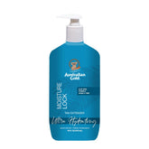 Australian Gold Moisture Lock Tan Extender bottle pour demonstrates hydrating formula to extend your tan.