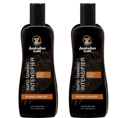 Australian Gold Rapid Tanning Intensifier bottle demonstrating faster color development
