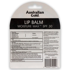 Australian Gold SPF30 lip balm application close-up demonstrating antioxidant-rich formula for everyday lip protection.