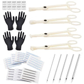 Autdor piercing kit 43pcs box showing organized components for professional at home piercings
