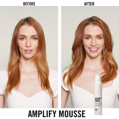 Amplify Mousse during blow-dry with heat protection